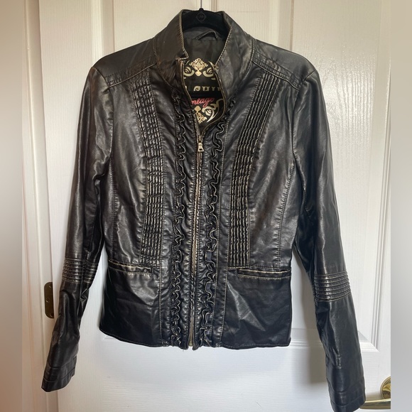 Big Chill Vintage Jackets & Blazers - 14-Big chill Faux Leather Coat EUC